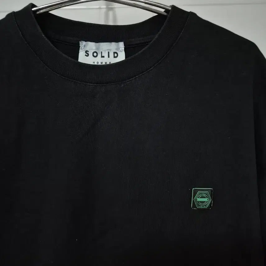 [BUNJANG] Solid Homme Black Short Sleeve T-Shirt Size 100/48 / 솔리드 옴므 블랙 반팔 티셔츠 100/48ㄷ