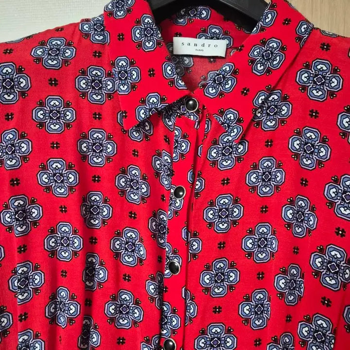 [SOLD OUT] 레드 플라워 패턴 롱 원피스