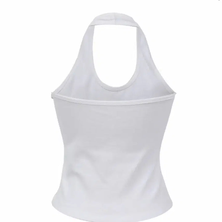 [BUNJANG] Benito Halter Neck Tank Top / 베니토 홀터넥 나시(그레이)