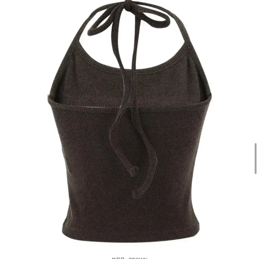 [BUNJANG] Benito Halter Neck Tank Top (Brown) / 베니토 홀터넥 나시(브라운)