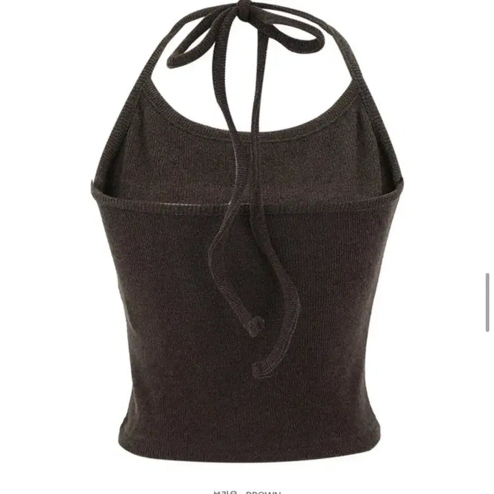[BUNJANG] Benito Halter Neck Tank Top (Brown) / 베니토 홀터넥 나시(브라운)