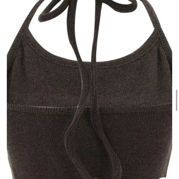 [BUNJANG] Benito Halter Neck Tank Top (Brown) / 베니토 홀터넥 나시(브라운)