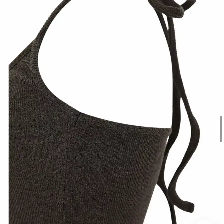 [BUNJANG] Benito Halter Neck Tank Top (Brown) / 베니토 홀터넥 나시(브라운)