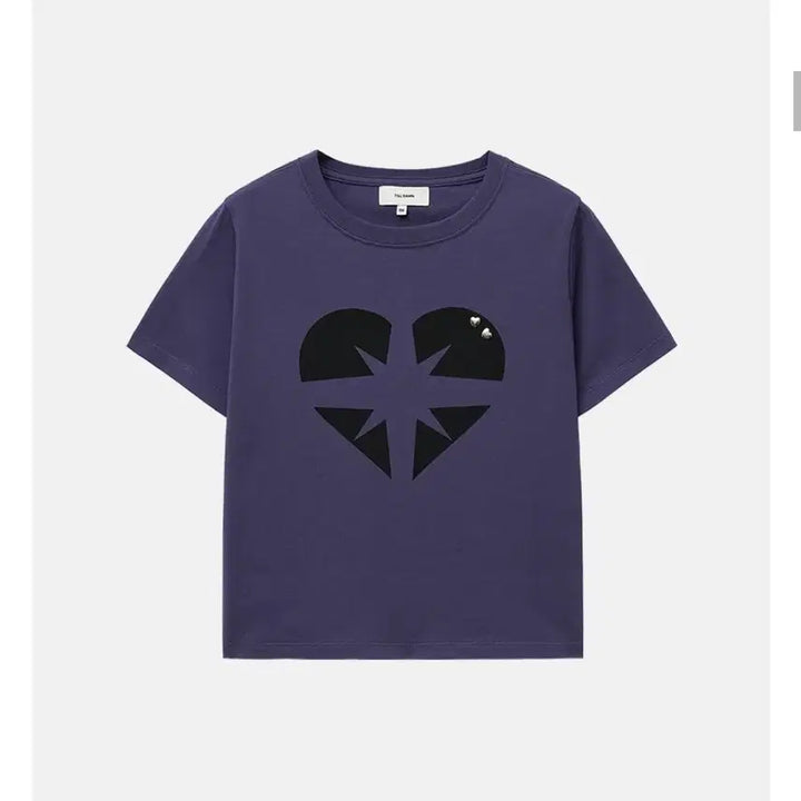 [BUNJANG] Tilden Heart Symbol Stud Crop Top - Dark Purple / 틸던 HEART SYMBOL STUD CROP TOP 다크 퍼플