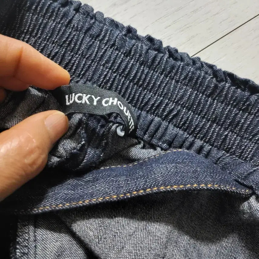[BUNJANG] Lucky Chouette Linen Denim Jumpsuit / 럭키슈에뜨 마 데님 점프수트 36