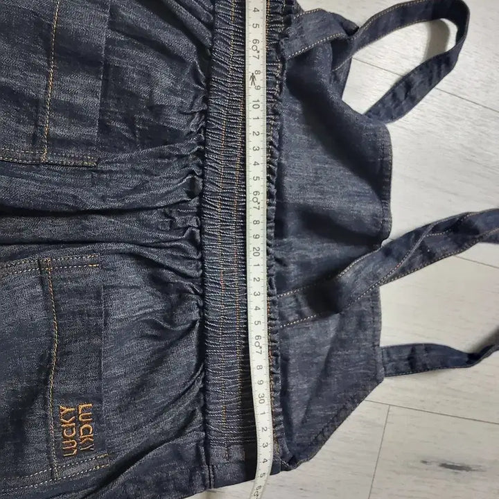 [BUNJANG] Lucky Chouette Linen Denim Jumpsuit / 럭키슈에뜨 마 데님 점프수트 36