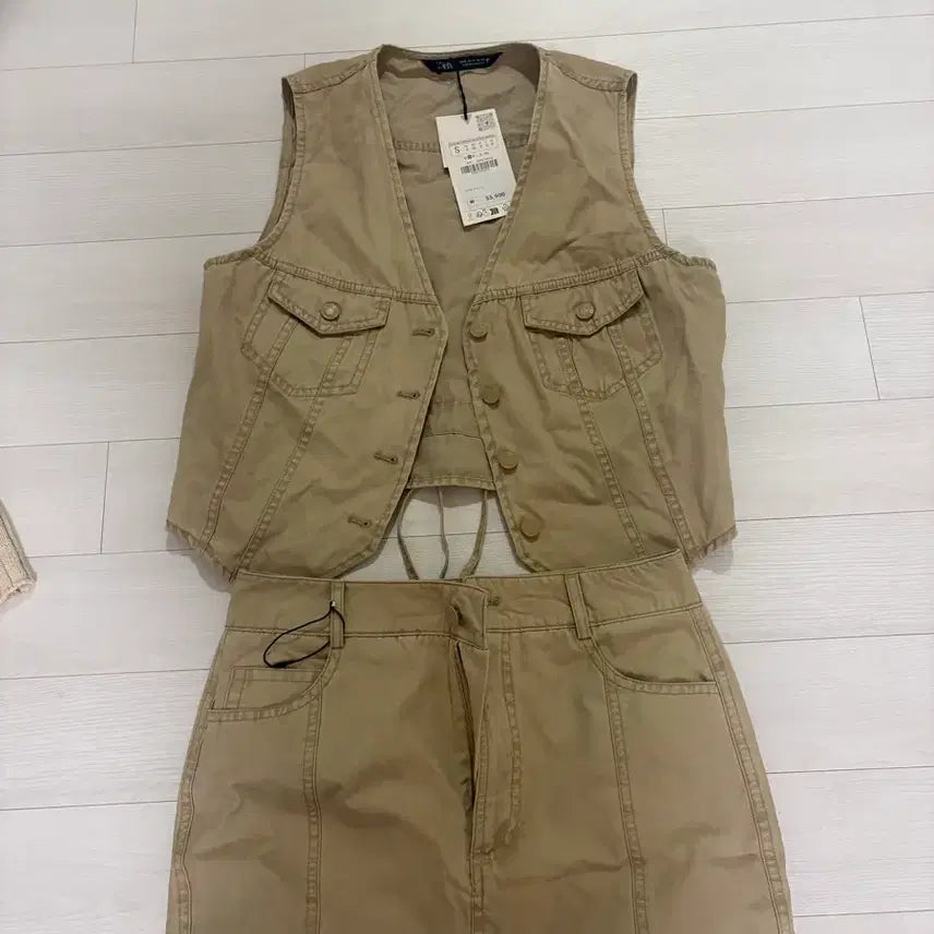 [BUNJANG] ZARA Vest and Long Skirt Set / 자라 베스트 스커트 셋업