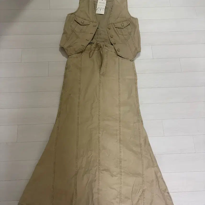 [BUNJANG] ZARA Vest and Long Skirt Set / 자라 베스트 스커트 셋업