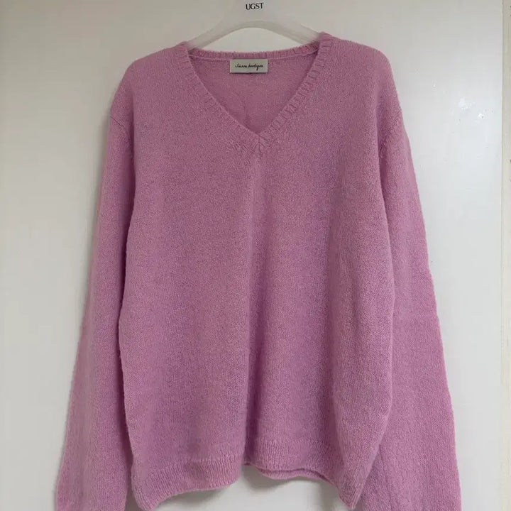 [BUNJANG] Sienne Mumu V-neck Knit_Pink / 시엔느 Mumu V-neck Knit_Pink