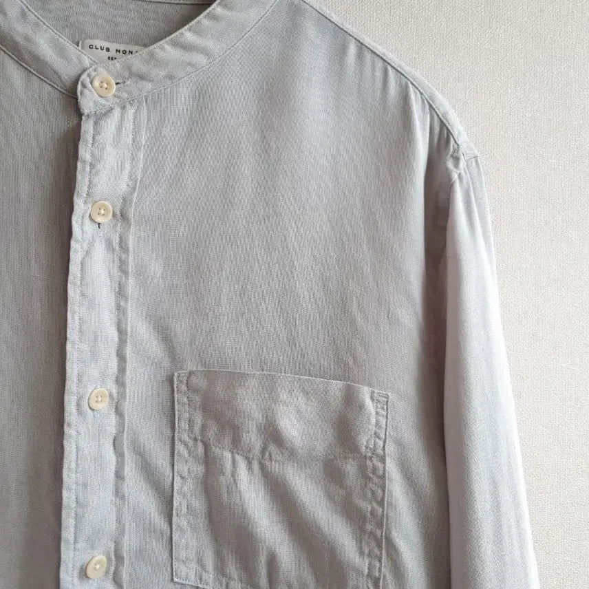 [BUNJANG] Club Monaco Linen Shirt - Gray / 클럽모나코 남성 린넨셔츠 그레이