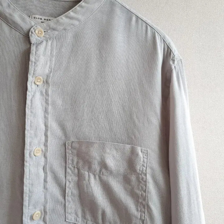 [BUNJANG] Club Monaco Linen Shirt - Gray / 클럽모나코 남성 린넨셔츠 그레이