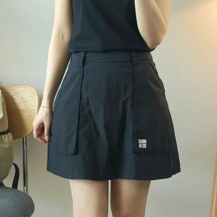 [SOLD OUT] (S)르누쿠 여성 나일론 미니 스커트 블랙 골프 테니스 M8W3001