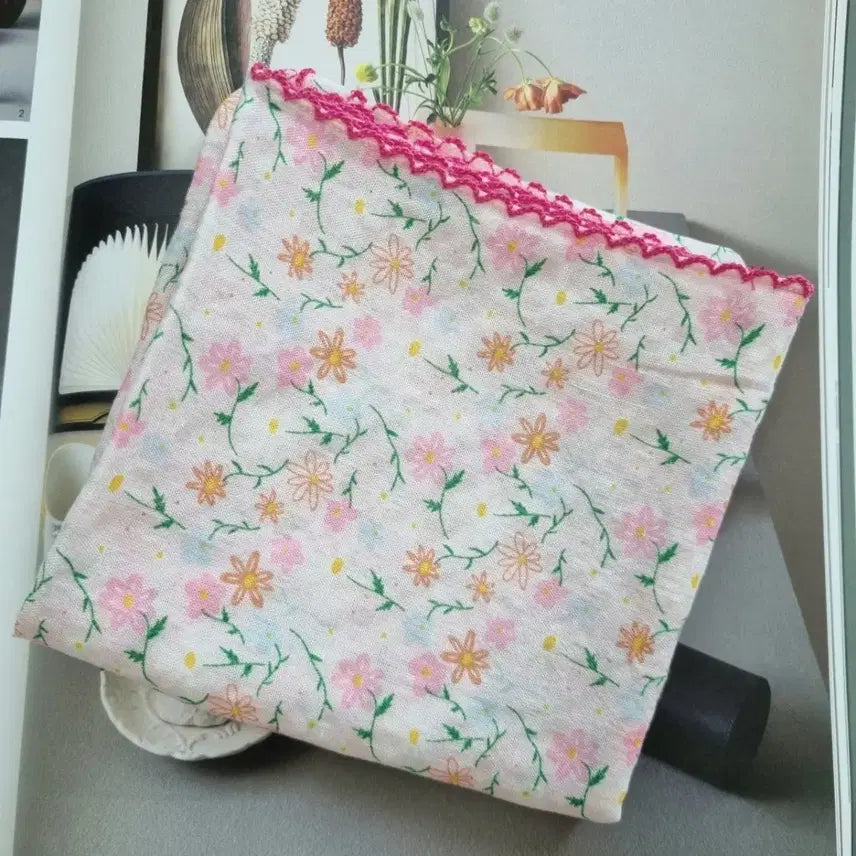 [BUNJANG] Floral Handkerchief Scarf Set / 꽃무늬 손수건스카프 2개 세트 (하늘/핑크)