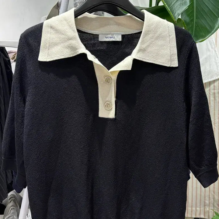 [SOLD OUT] (새상품) 쉬즈미스 하프 니트(블랙 55)