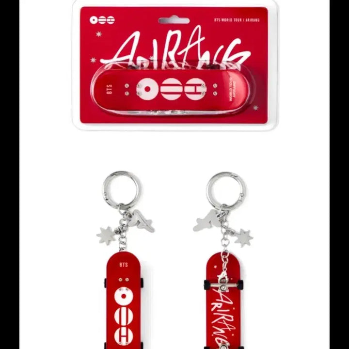 [BUNJANG] BTS World Tour Skateboard Keychain - Red (Sealed) / BTS 월드투어 스케이트보드 키링 _ 레드