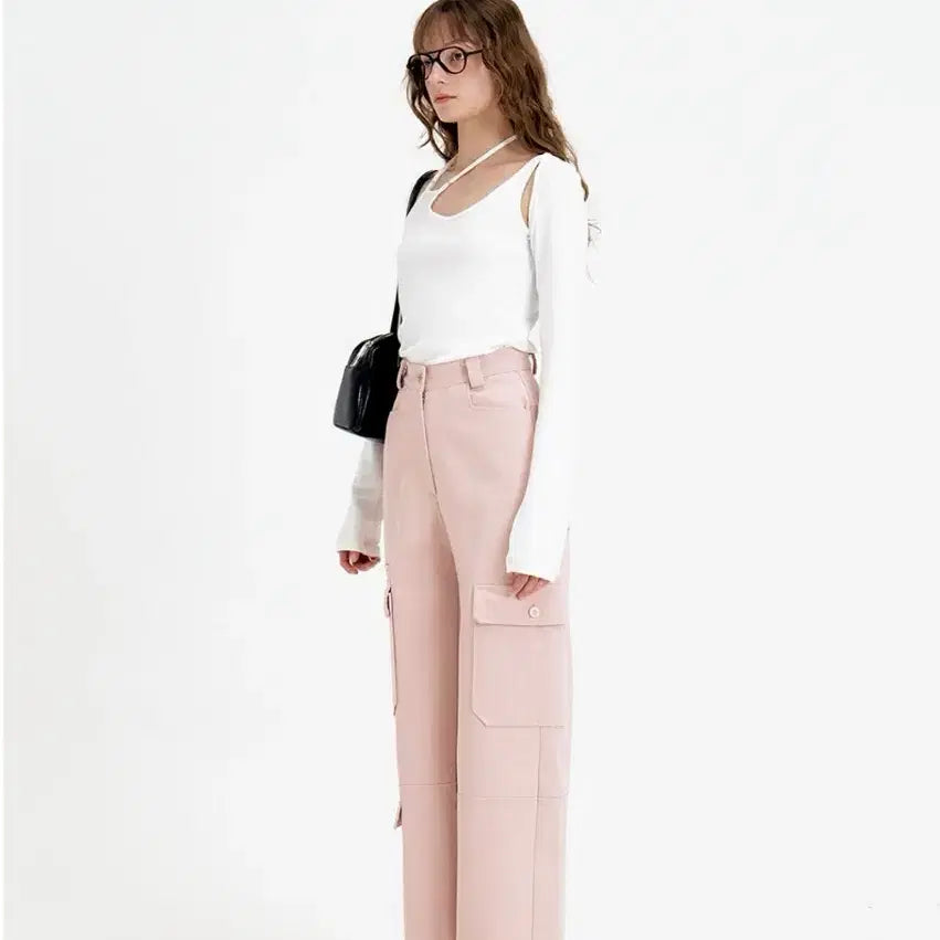 [BUNJANG] Marron Edition Pink Washing Cargo Pants / 마론에디션 핑크 워싱 카고 팬츠 Pink Washing Cargo 바지
