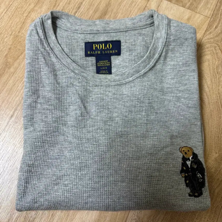 [SOLD OUT] 폴로 곰돌이 와플티 L 그레이