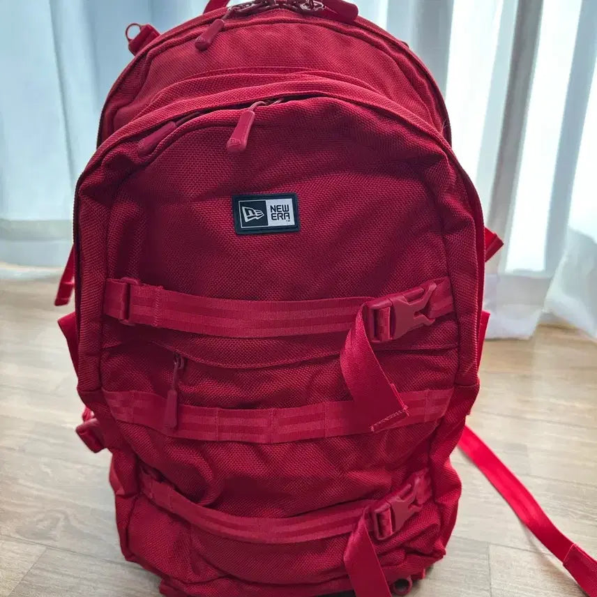 [BUNJANG] New Era Red Backpack / 뉴에라 레드 백팩