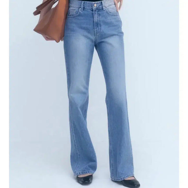 [BUNJANG] Sie Lena Cotton Flare Jeans Washed Blue Standard MM / 시에 레나 코튼 플레어 진 워시드블루 /스탠다드 MM사이즈