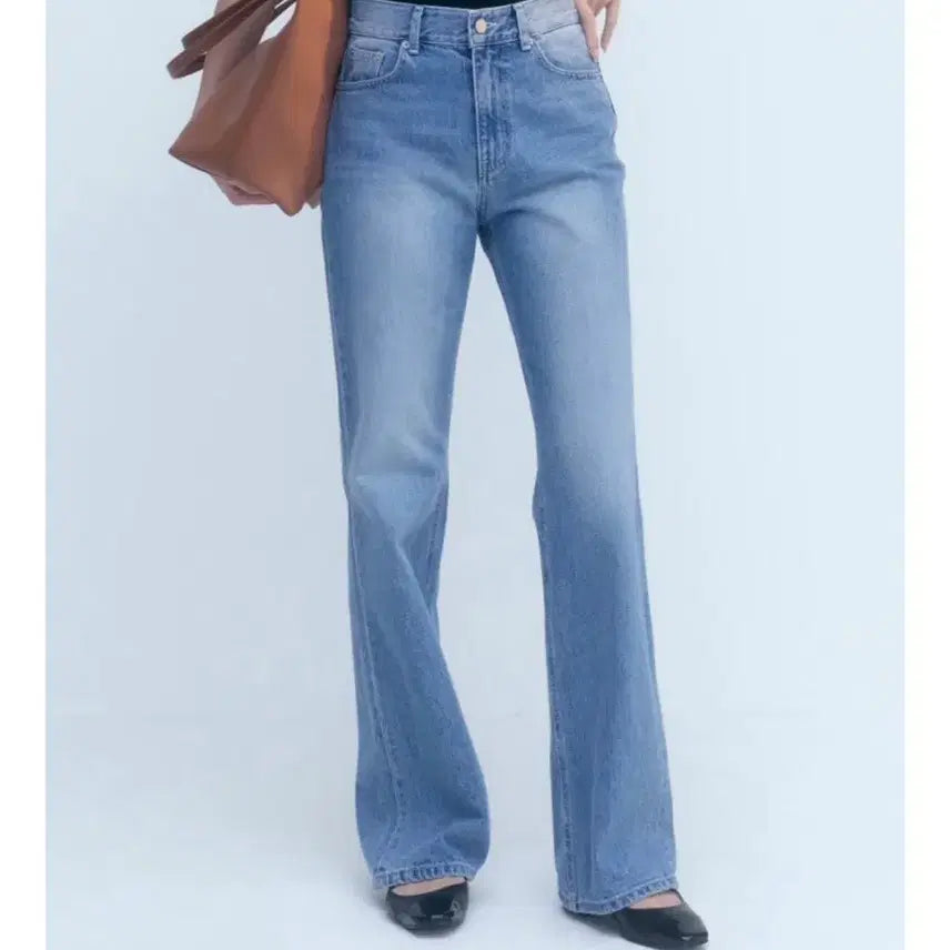 [BUNJANG] Sie Lena Cotton Flare Jeans Washed Blue Standard MM / 시에 레나 코튼 플레어 진 워시드블루 /스탠다드 MM사이즈