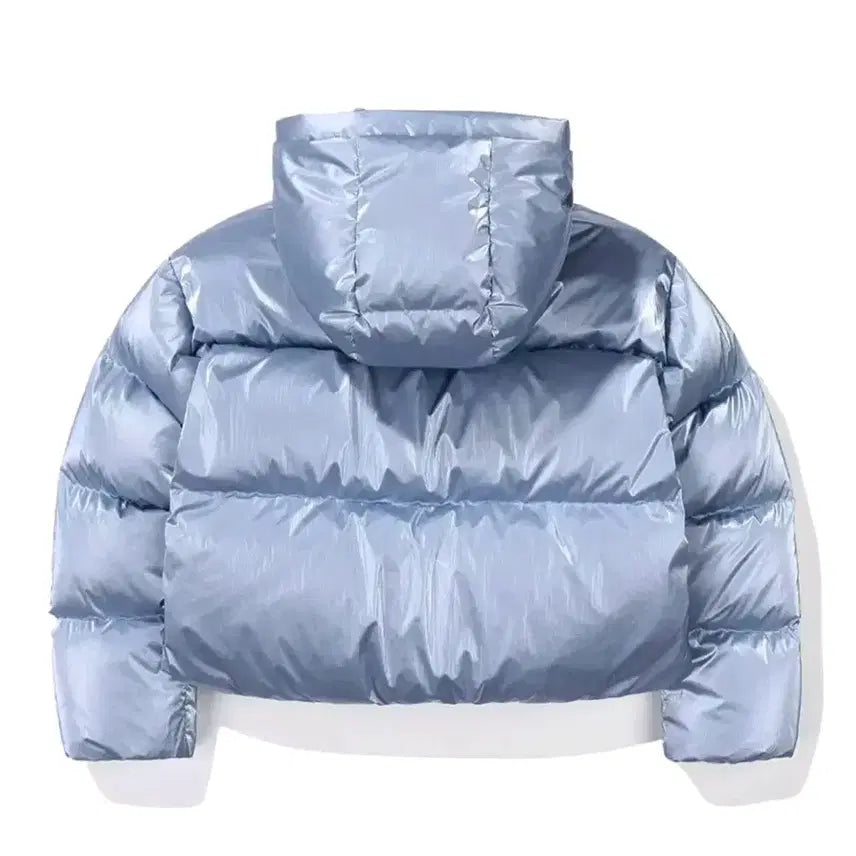 [BUNJANG] Diadora Bright Crop Duck Down Jacket Women Sky Blue / 디아도라 브라이트 크롭 덕다운 자켓 우먼 스카이블루