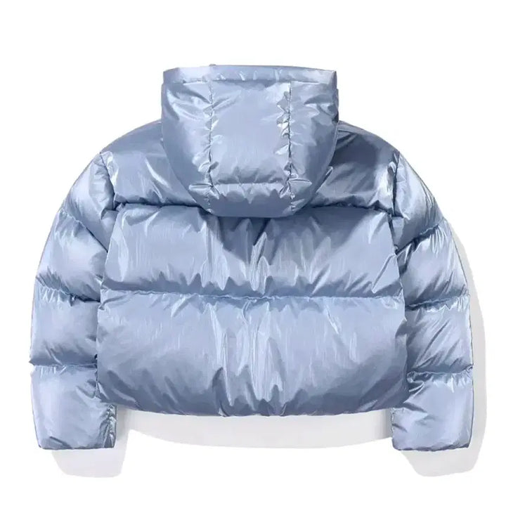 [BUNJANG] Diadora Bright Crop Duck Down Jacket Women Sky Blue / 디아도라 브라이트 크롭 덕다운 자켓 우먼 스카이블루