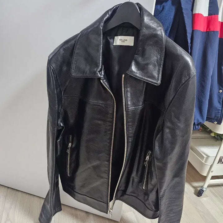 [BUNJANG] Rolling Studio Leather Jacket (L) / 롤링스튜디오 레더 가죽 자켓L 양가죽 자켓