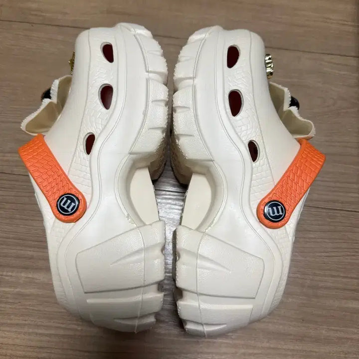 [BUNJANG] Platform Sandals Slippers with Orange Straps / 통굽 샌들 슬리퍼