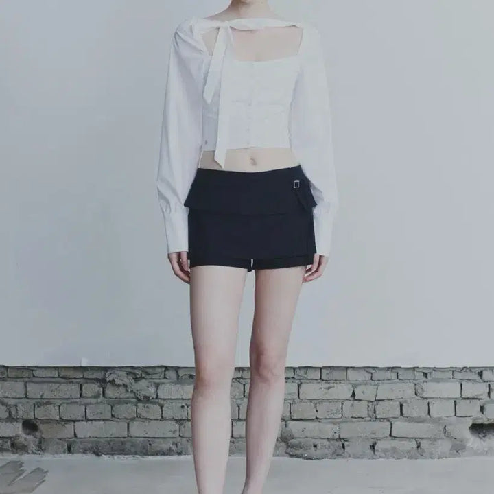 [BUNJANG] Pain or Pleasure Bianca Square Neck Blouse - Black / 페인오어플레져 pain or pleasure 비앙카 스퀘어넥 블라우스블랙