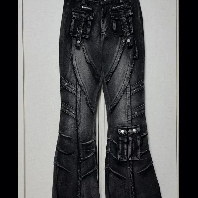 [BUNJANG] Black Denim Cargo Pants S / 블랙 데님 카고 팬츠 S 새상품