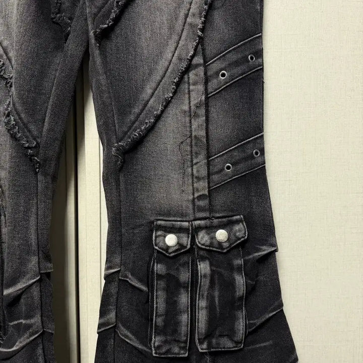 [BUNJANG] Black Denim Cargo Pants S / 블랙 데님 카고 팬츠 S 새상품
