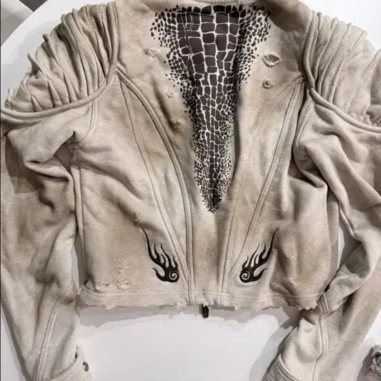 [BUNJANG] PERSONSOUL Crocodile Pattern Slim Fit Jacket / PERSONSOUL 슬림핏 자켓 크로커다일