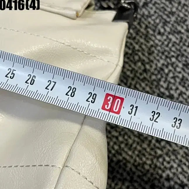 [BUNJANG] ZARA White Leather Chain Shoulder Bag / 자라 화이트 레더 체인 숄더백 0416(4)