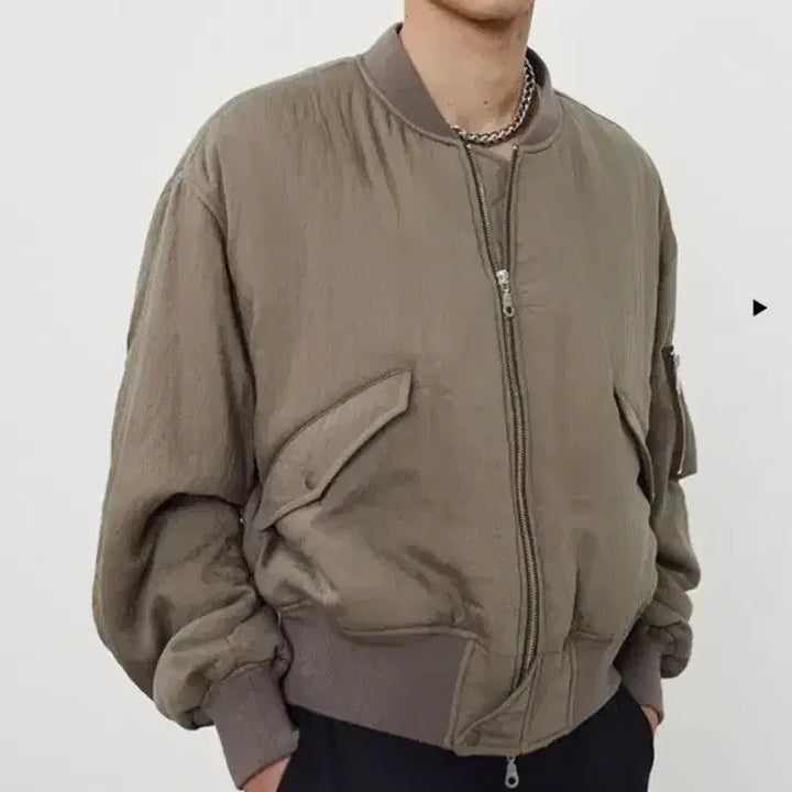 [BUNJANG] Tony Wek Silk Bomber Jacket L / 토니웩 실크 봄버 자켓 L (시착만)