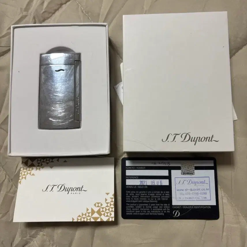 [BUNJANG] S.T. Dupont Lighter Silver Full Box - Song Joong Ki Edition / S.T.듀퐁 라이터 실버 풀박스-송중기 라이터