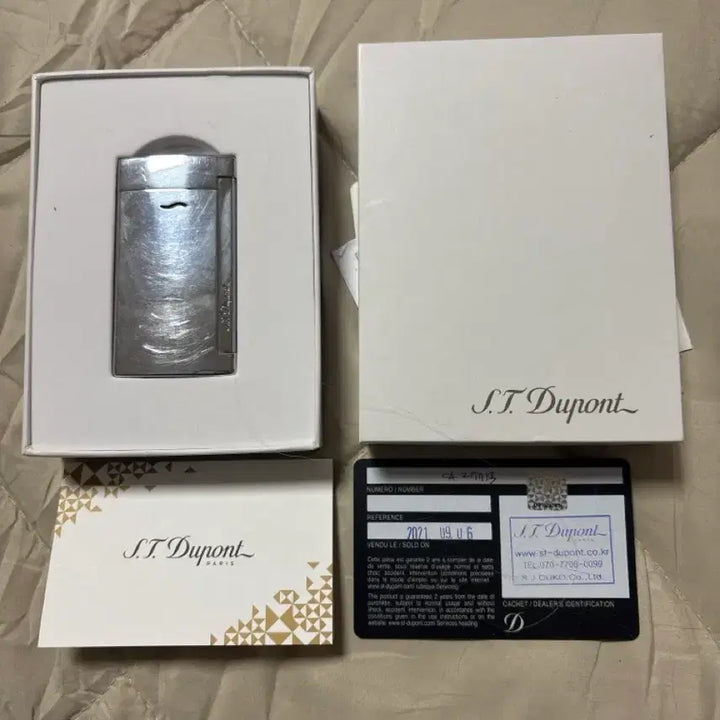 [BUNJANG] S.T. Dupont Lighter Silver Full Box - Song Joong Ki Edition / S.T.듀퐁 라이터 실버 풀박스-송중기 라이터