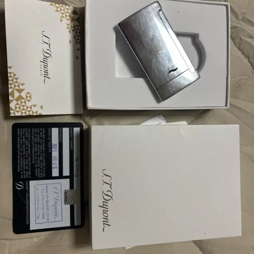 [BUNJANG] S.T. Dupont Lighter Silver Full Box - Song Joong Ki Edition / S.T.듀퐁 라이터 실버 풀박스-송중기 라이터