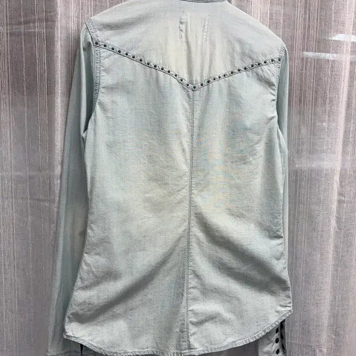 [BUNJANG] American Eagle Studded Western Light Blue Shirt / 아메리칸 이글 스터드 웨스턴 연청 셔츠 American Eagle