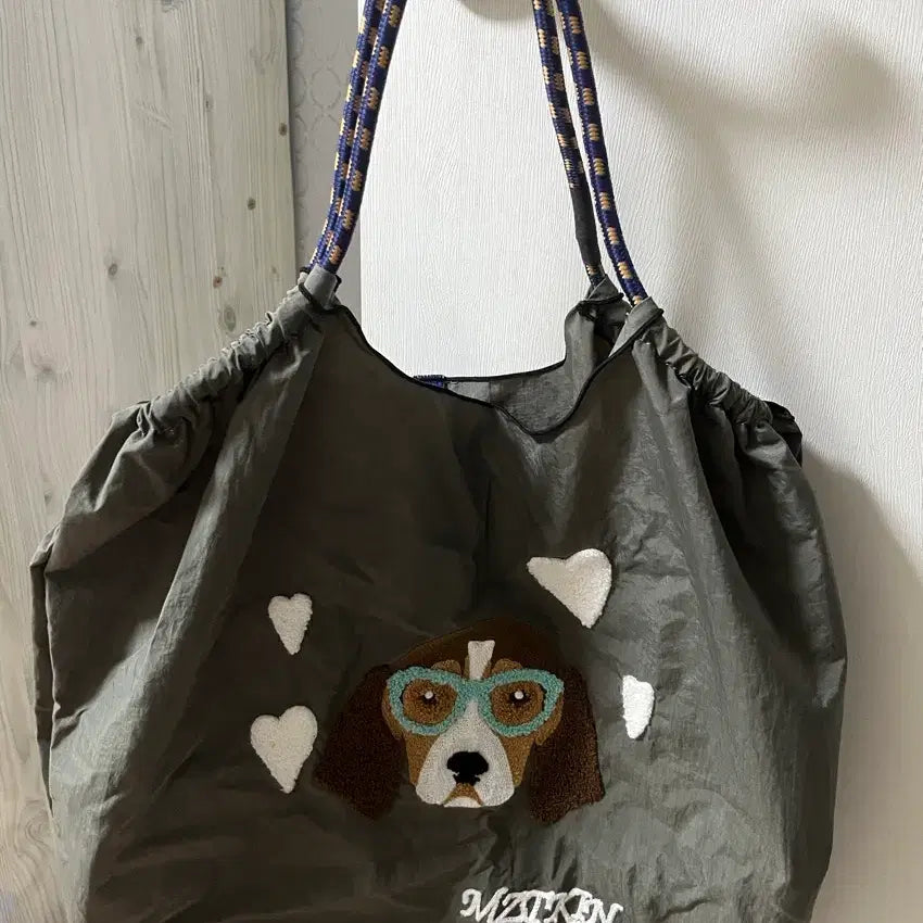 [BUNJANG] MZTKIN Embroidered Dog Shoulder Bag / MZTKIN 자수 강아지 숄더백