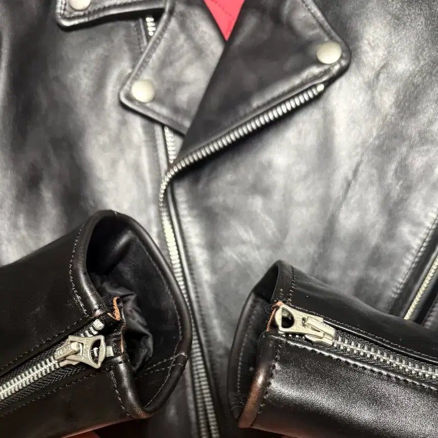 [BUNJANG] Veluokldly Double Rider Leather Jacket / Veluokldly 더블라이더 4xl(105~110)