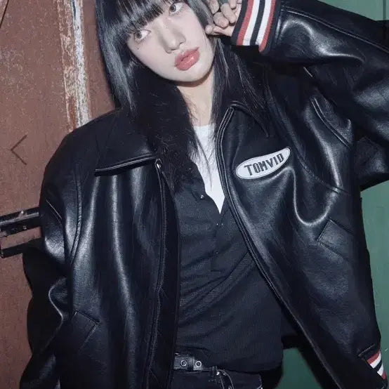 [BUNJANG] TOMVID Black Leather Jacket / 톰비드 블랙 레더 자켓 TOMVID
