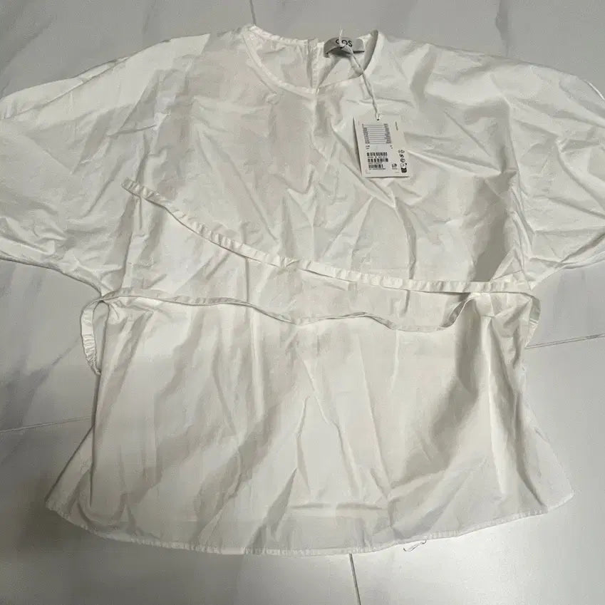 [BUNJANG] COS Belted Puff Sleeve Blouse / 코스 벨티드 퍼프 슬리브 블라우스 34