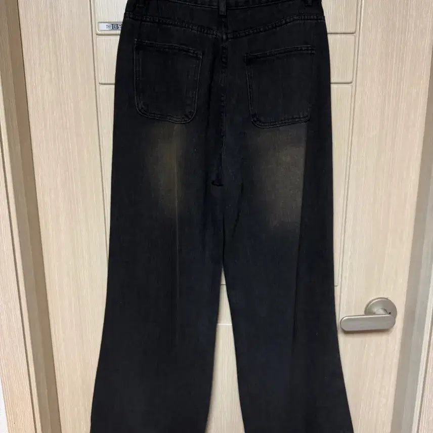 [BUNJANG] Black Denim Wide Pants / 흑청데님와이드팬츠