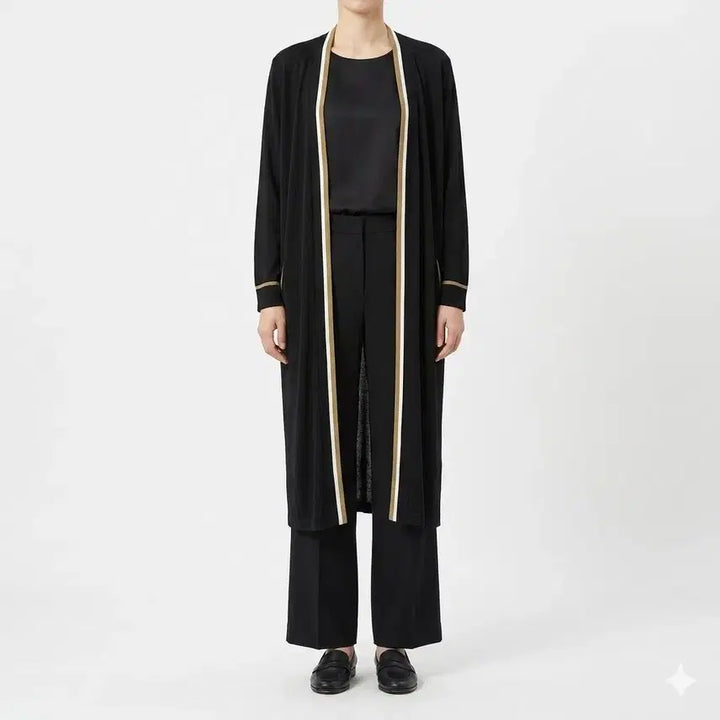 [BUNJANG] Hansome Time 배색 Long Cardigan / 한섬 타임(TIME) 배색 롱 가디건 (77/L)