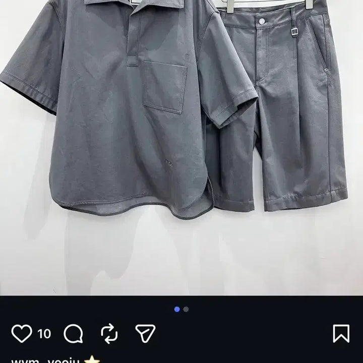 [SOLD OUT] (46) 23ss 우영미 데님 폴로 반팔 티셔츠