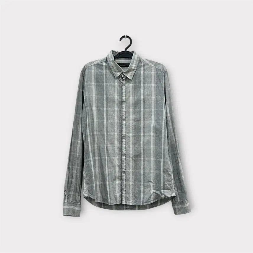 [BUNJANG] DKNY Grey Check Shirt 100% Cotton / [M] DKNY 그레이 체크 셔츠