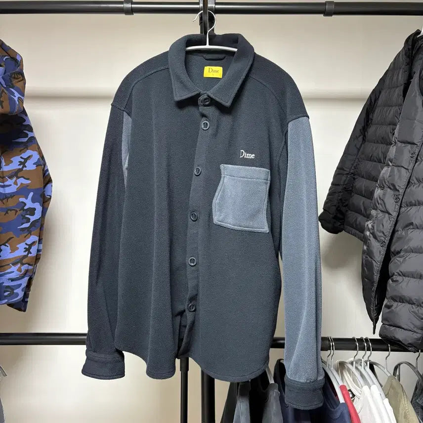[BUNJANG] Dime Polar Fleece Button-Up Shirt L / 다임 폴라 플리스 버튼업 셔츠 L