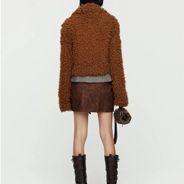 [BUNJANG] Andersson Bell Brown Fur Cardigan / 앤더슨벨 브라운 퍼 가디건(s사이즈 브라운)