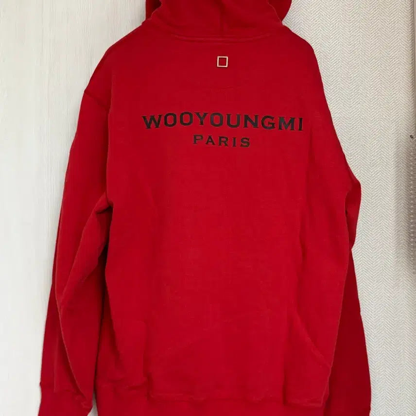 [SOLD OUT] (48) 우영미 백로고 후드티 레드
