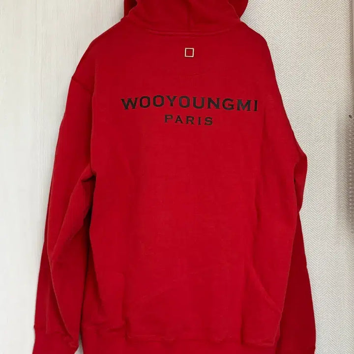 [SOLD OUT] (48) 우영미 백로고 후드티 레드